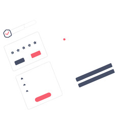 User interface elements with stars and buttons rating