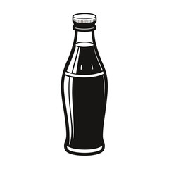 Vintage Glass Bottle of Soda Pop Retro Drink Illustration