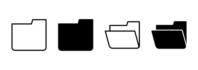 Folder icon vector. folder sign and symbol