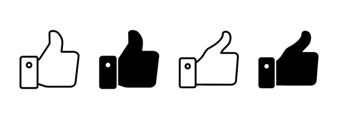 Like icon vector. Thumbs up sign and symbol. Hand like