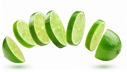 Lime slices in motion
