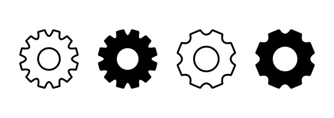 Setting icon vector. Cog sign and symbol. Gear Sign