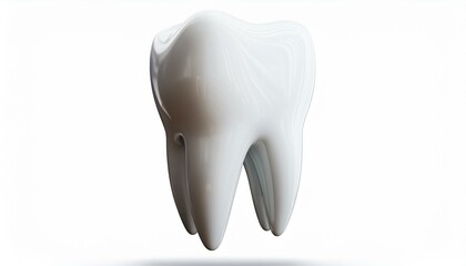 Smooth, white tooth model