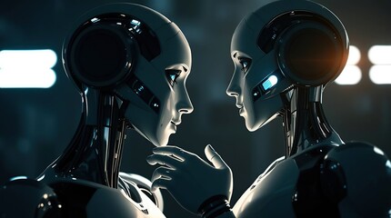 Soft pastel robot with blurred bokeh