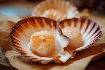 Scallops a favored seafood are known for their great flavor and nutritional benefits