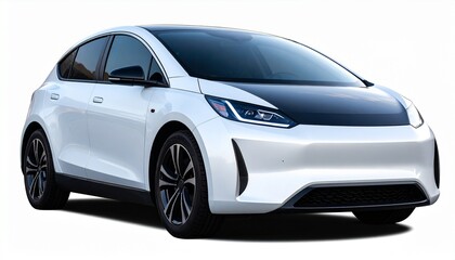 blue car isolated on white