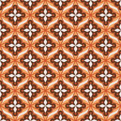 Decorative Geometric Floral Pattern Repeatable Background Texture Design