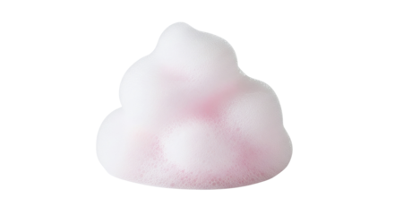 Dollop of pink cosmetic foam or soap lather