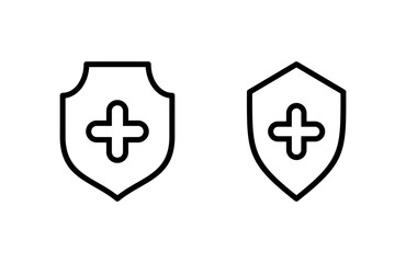 Obraz premium Health insurance icon vector illustration. Insurance document sign and symbol