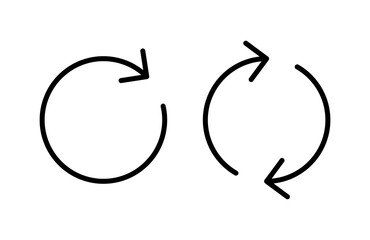 Fototapeta premium Refresh icon vector illustration. Reload sign and symbol. Update icon.