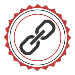 Link on white background chain connection