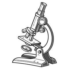 Scientific Microscope Illustration science laboratory