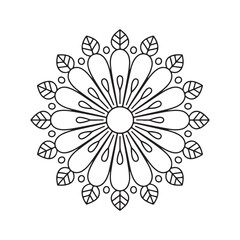 Intricate Mandala Coloring Pages for Adults – Relaxing and Detailed Design, Mandala Coloring Pages For Adults, Black & White, Mandala coloring page, Adult coloring mandala, Line Art, Illustration,	
