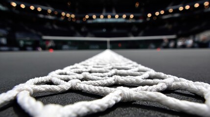 Tennis net close-up