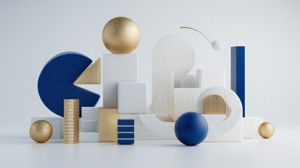 Abstract Geometric Still Life Composition
