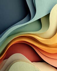 Abstract Layered Paper Art Design