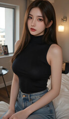 Naklejka premium 女性, 着物, 日本人, ジーンズ, ビキニ, 水着, ドレス, 日本, 美しさ, 芸妓