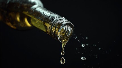 Wine bottle pouring liquid