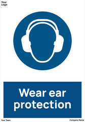 Wear ear protection sign