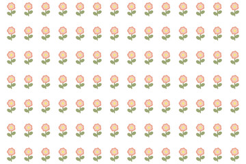 ポップ花のピンクのシームレスパターン背景　