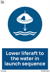 sign Lower liferaft to the water