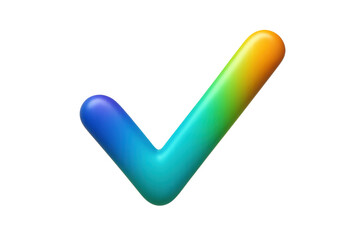 Green checkmark indicating positive verification, validation against transparent backdrop