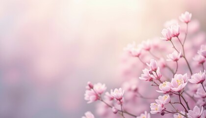 Obraz premium Delicate pink blossoms in soft focus.