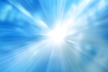 Bright blue light burst, radiating energy, zoom effect, speed, motion blur, abstract background.