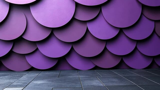 Abstract background with a pattern of purple overlapping circles creating a modern design
