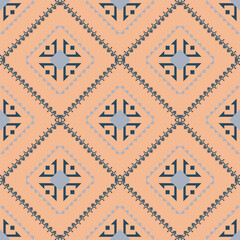Oriental ethnic seamless pattern traditional background design for carpet, wallpaper, clothing, wrapping, batik, fabric, embroidery vector illustration