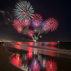 fireworks over the river