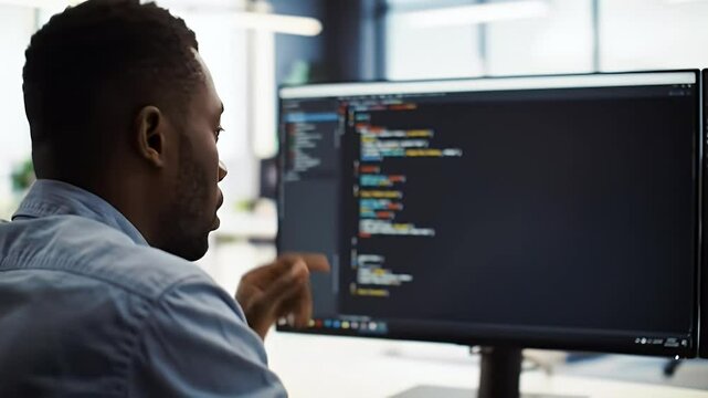 Person working on computer code