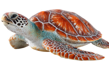 Sea Turtle Isolated on Transparent Background