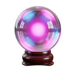Glowing crystal ball for fortune telling