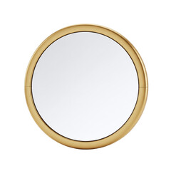 Round wall mirror with gold frame