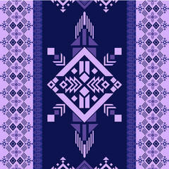Oriental ethnic seamless pattern traditional background design for carpet, wallpaper, clothing, wrapping, batik, fabric, embroidery vector illustration