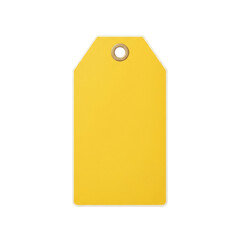 Blank yellow gift tag for price or message
