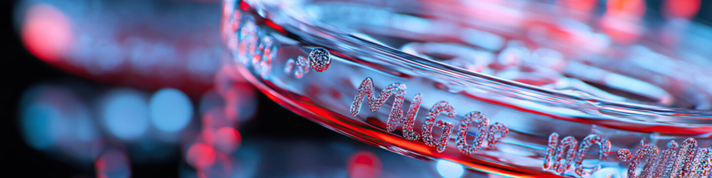 Microscopic Particle Inscription on Glass Petri Dish