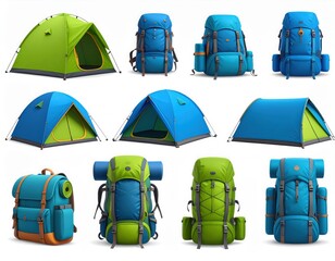 Camping Tents and Backpacks: Realistic Outdoor Adventure Gear