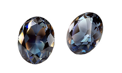 Naklejka premium beautiful gemstone oval earrings