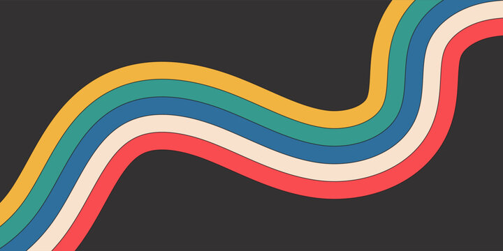 Collection of 70s poster, banner, cover, card. background . Set of retro wall decoration, groovy, trippy, colorful line. Vintage hippie wall art for interior, decorative, dots flayer simple and trendy