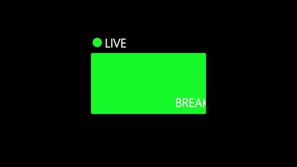 Breaking news lower live icon third blank text box Planet earth green screen animation, Breaking news background. - Powered by Adobe