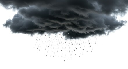 Dark ominous cloud with rain drops