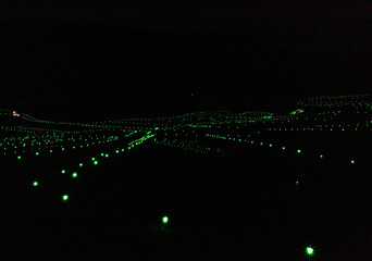 棚田にきらめくイルミネーション