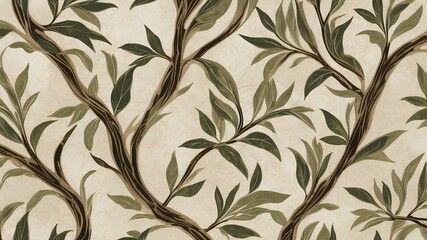 Greek Olive Vine Batik Design Weaves Mediterranean Symbolism into Indonesian Textile Art: Discover the Harmony of Nature, Heritage, and Elegance in Every Flowing Pattern