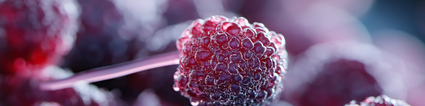 Close-up of Aggregate Fruit with Stem
