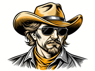 cow boy illustration