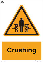 sign Crushing by moving parts