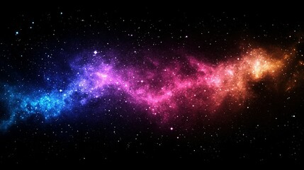 Colorful nebulae against a backdrop of distant stars.