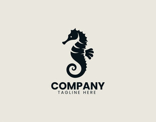 Obraz premium Majestic Sea Dragon Aquatic Creature Mythical Ocean Guardian Vector Logo Design